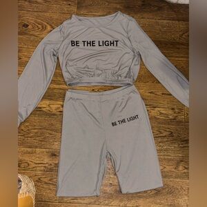 Be The Light Grey 2 piece set